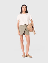 Maje On Sale / Layered linen blend shorts