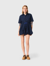 Maje Online / Short-sleeved cotton bubble dress