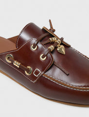 Maje Shop / Leather boat mules