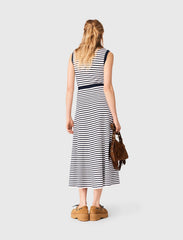 Maje Outlet / Striped knit maxi dress
