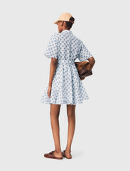 Maje Shop / Short patterned linen-blend dress