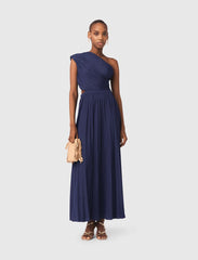 Maje Discount / Asymmetrical pleated maxi dress