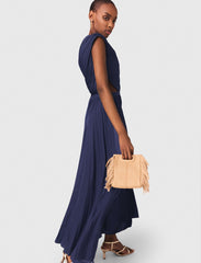 Maje Discount / Asymmetrical pleated maxi dress