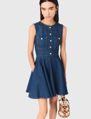 Maje On Sale / Short flared denim dress