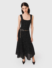 Maje Outlet / Rhinestone knit maxi dress