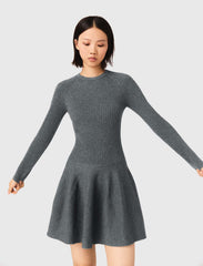 Maje Outlet / Beaded-collar short knit dress