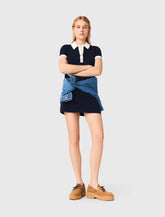 Maje Shop / Contrast-trim polo dress