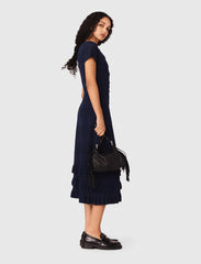 Maje Sale / Knit maxi dress with ruffles