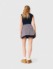 Maje Outlet / Flared dress with contrast trim
