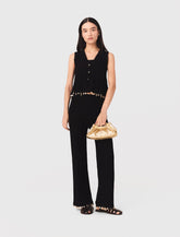 Maje Discount / Gold-embellished knit cardigan