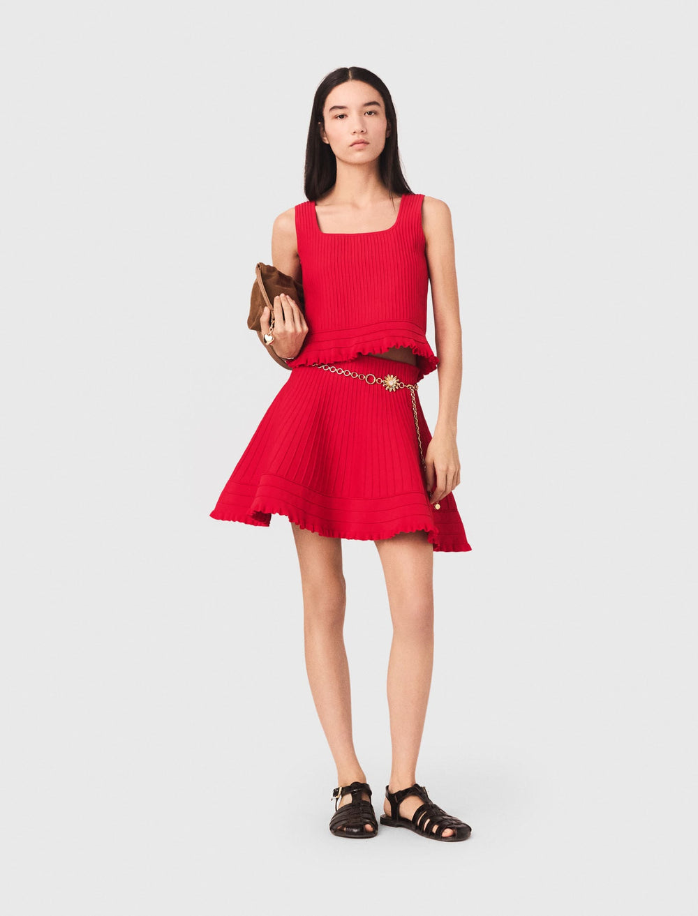 Maje Online / Ruffled knit top