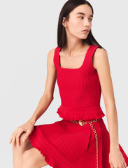 Maje Online / Ruffled knit top