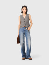 Maje Discount / Checked tailored vest