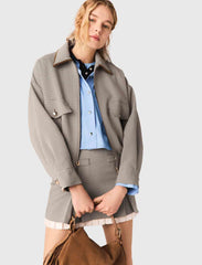 Maje Outlet / Checked bomber jacket
