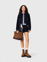 Maje Discount / Bouclé and denim jacket