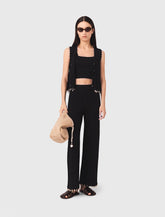 Maje Outlet / Jewelled knit trousers