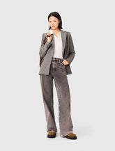 Maje Online / Wide-leg jeans with chain-link belt
