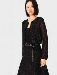 Maje Discount / Rhinestone knit cardigan