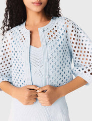Maje Shop / Rhinestone crochet cardigan