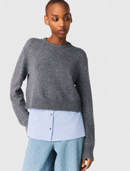 Maje Discount / Sweater with removable collar and layer