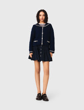 Maje Sale / Boat neck cable-knit cardigan