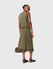 Maje Sale / Knit skirt with rhinestone flowers