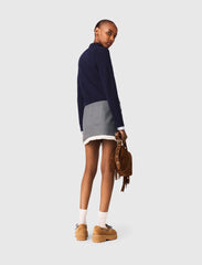 Maje Online / A-line poplin skirt with ruffle
