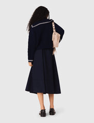 Maje Outlet / Pinstripe tailored midi skirt