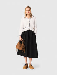 Maje Outlet / maxi skirt with contrast waistband