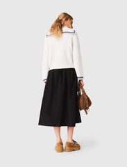 Maje Outlet / maxi skirt with contrast waistband