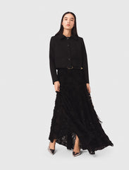 Maje New / Long embroidered skirt