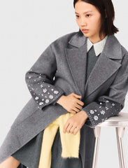 Maje Shop / Long double-faced rhinestone coat