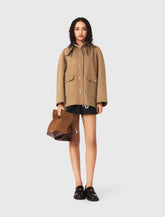 Maje Sale / Wool coat with removable hood