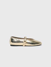 Maje Online / Metallic leather ballet flats