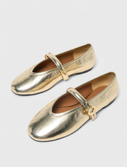 Maje Online / Metallic leather ballet flats