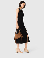 Maje Outlet / Metallic leather sandals with heels