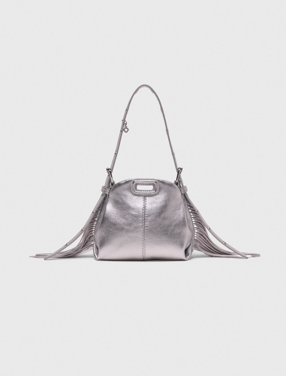 Maje Discount / Metallic leather Miss M micro bag