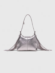 Maje Discount / Metallic leather Miss M micro bag