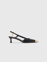 Maje Sale / Smooth leather slingback pumps