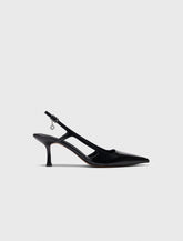 Maje Outlet / Patent leather slingback pumps