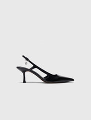 Maje Outlet / Patent leather slingback pumps
