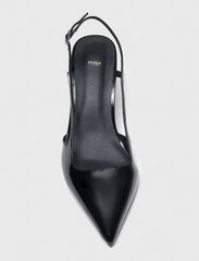 Maje Outlet / Patent leather slingback pumps