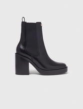 Maje Sale / Heeled leather chelsea boot