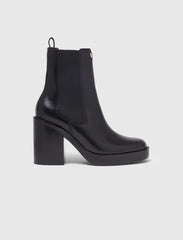Maje Sale / Heeled leather chelsea boot