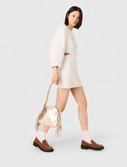 Maje On Sale / Metallic leather Miss M mini bag