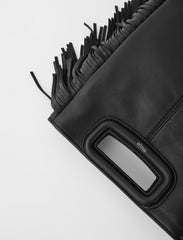 Maje On Sale / Smooth leather M bag with fringing