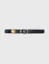 Maje Online / Leather belt with removable jewel