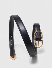 Maje Outlet / Double-buckle leather belt