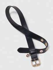 Maje Discount / Leather belt with Miss M buckle