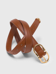 Maje Online / Double-buckle leather belt